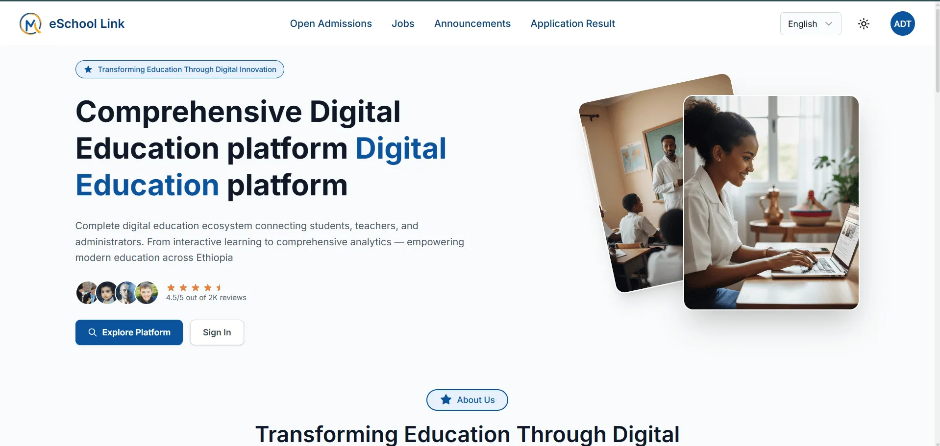 eSchool Link screenshot